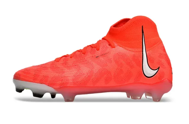 Nike Phantom GT حذاء كرة القدم برتقالي شفاف مع أعلى جزء يناسب الجوارب مخطط شيفرون من المواد الاصطناعية Firm-Ground 7