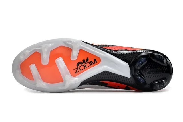 Nike Phantom GT Zapatos de fútbol blanco naranja upper de knit cuello alto para césped artificial 6
