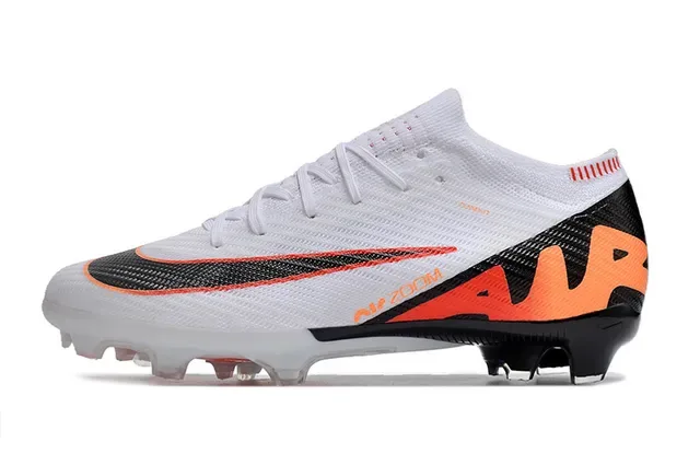 Nike Phantom GT Zapatos de fútbol blanco naranja upper de knit cuello alto para césped artificial 8