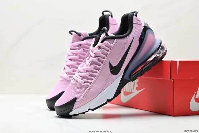 Nike Pink Black Mesh Upper Visible Air Unit Sneakers 8