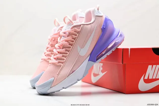 Nike Pink Purple Mesh-and-Textile Upper Gradient Translucent Heel Unit Lifestyle Sneakers 7