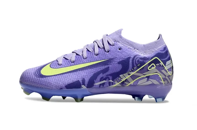 Nike Chaussures de Football Upper en Maille Violet Jaune Col de Chaussette Bas pour Terrain Ferme 6