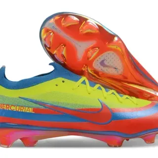 Nike Sapatos de futebol de baixo corte com upper de malha sintética para grama firme em vermelho multicolor