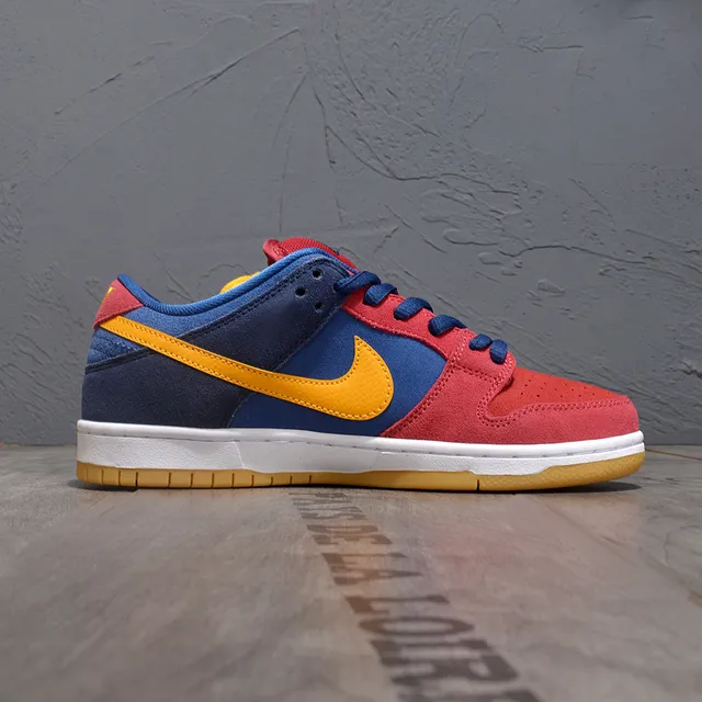 Nike SB Dunk Low Red Blue Yellow Skateboard Shoes 6
