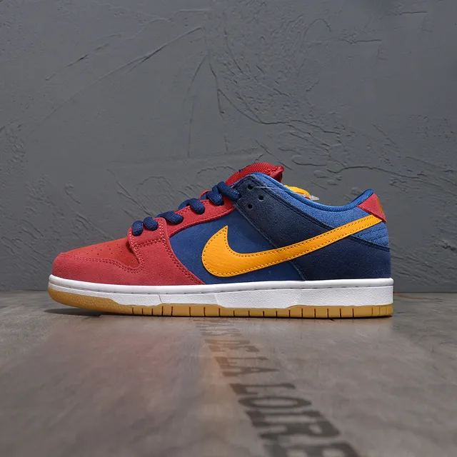 Nike SB Dunk Low Red Blue Yellow Skateboard Shoes 7