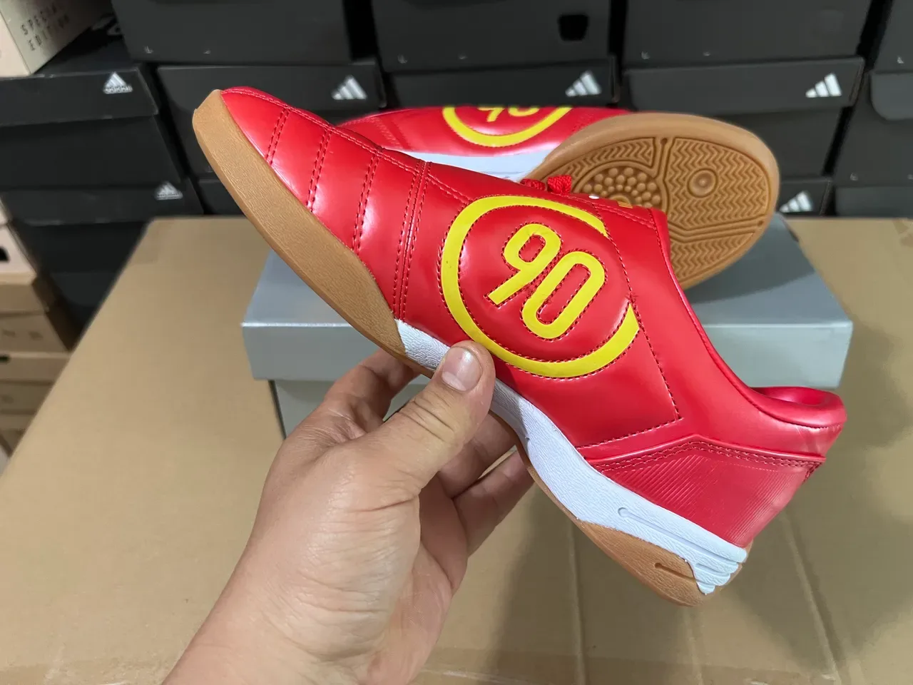 Nike Total 90 III লাল হলুদ ইন্ডোর সকার জুতো 4
