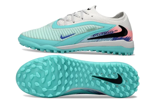 Nike United 082 تركواز أبيض أحذية كرة القدم للعشب الاصطناعي 6