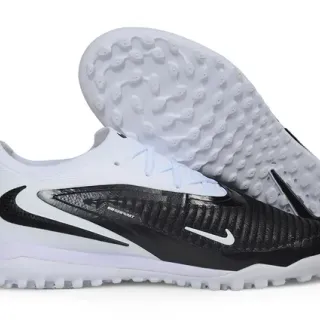 Nike 白黑 低帮 针织领 草地足球鞋