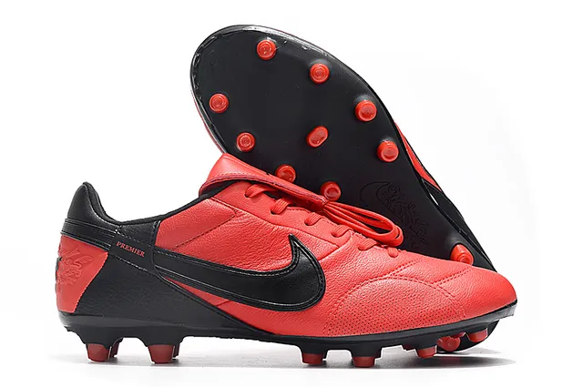 Nike Branco Preto Baixo-Corte Couro-Sintético Híbrido Superior Terreno Firme Sapatos de Futebol 2