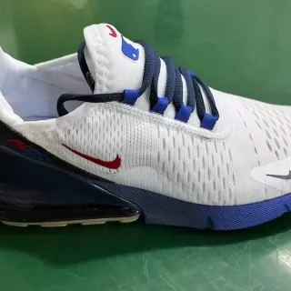 Nike أبيض أزرق مصمم شبكة علوية مرئي Air Cushioning Unit أسلوب الحياة سنيكرز