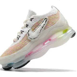 نيك أبيض متعدد الألوان جزء علوي من التريكو مفكك Swoosh حذاء رياضي أنيق