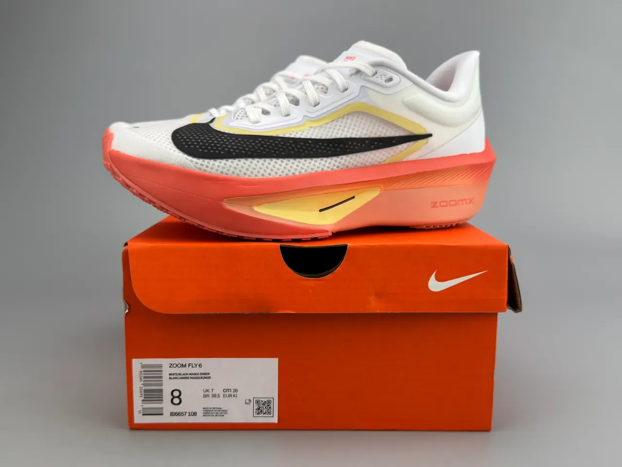 Nike White Orange Racing-Inspired Mesh-and-Synthetic Upper Running Shoes 2