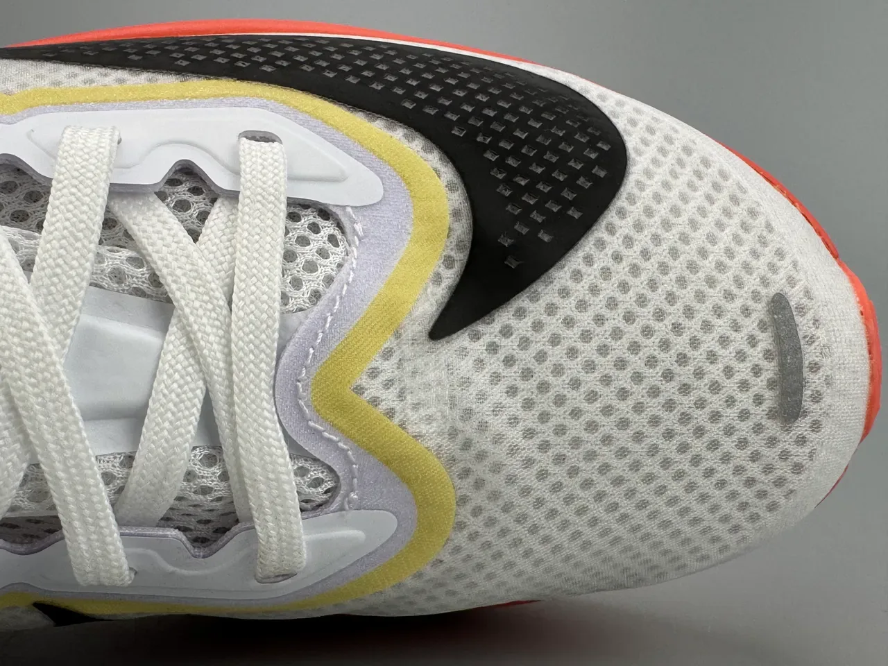 Nike White Orange Racing-Inspired Mesh-and-Synthetic Upper Running Shoes 4