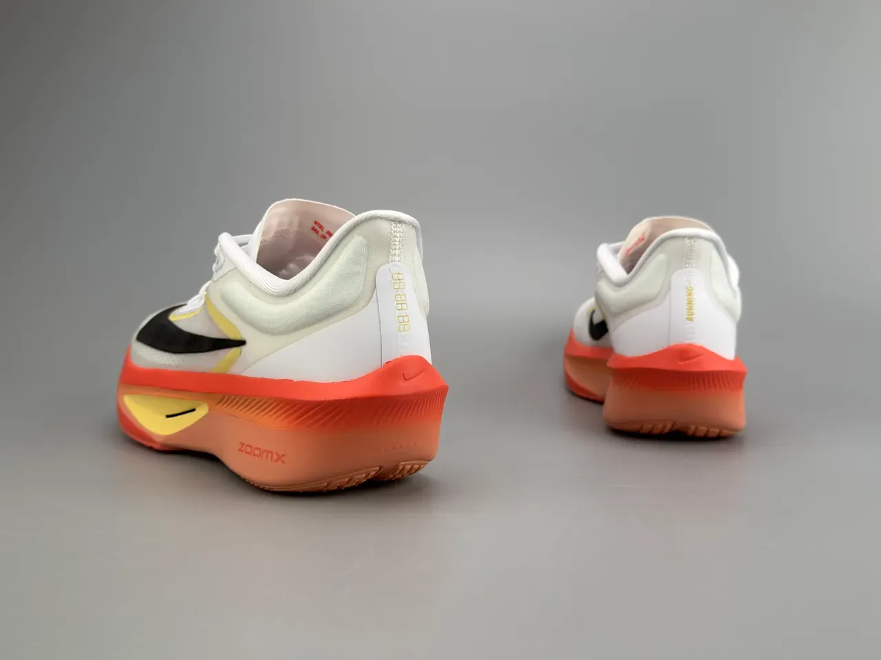 Nike White Orange Racing-Inspired Mesh-and-Synthetic Upper Running Shoes 6