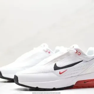 Nike أبيض أحمر شبكة علوية صناعي قفص غلاف نمط حياة أحذية