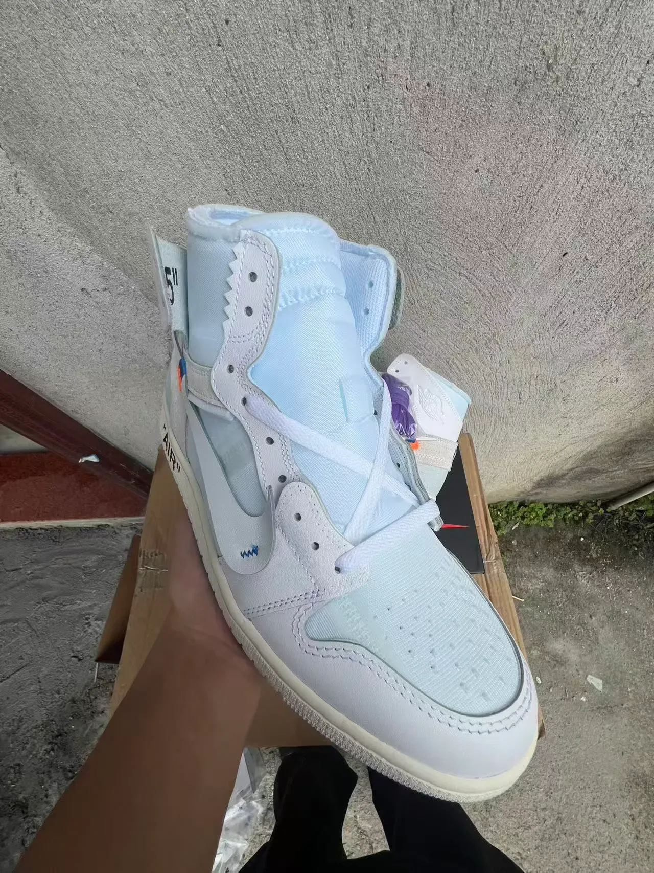 Nike x Off-White Air Jordan 1 'Off-White' أحذية كرة السلة عالية الارتفاع 2
