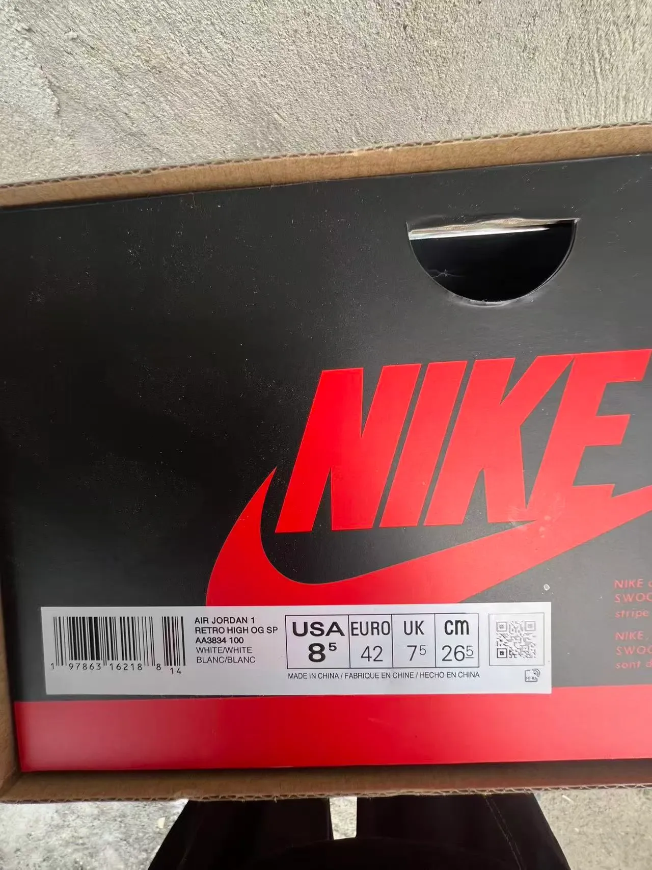 Nike x Off-White Air Jordan 1 'Off-White' أحذية كرة السلة عالية الارتفاع 10