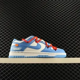 Nike x Off-White Dunk Low 'RIGHT' حذاء رياضي أسلوب حياة أزرق فاتح أبيض برتقالي