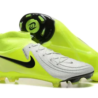 Nike Jaune Gris Col Haut Dynamic Fit Sol Ferme Chaussures de football