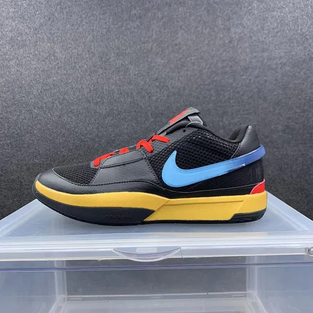 Nike Zoom G.T. Cut Noir Jaune Low-Top Maillage Cuir Hybride Haut Chaussures de Basketball 2