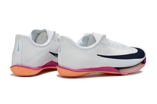 Nike Zoom Victory Flyweave सफेद काला गुलाबी नारंगी रनिंग जूते 5