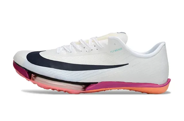 Nike Zoom Victory Flyweave सफेद काला गुलाबी नारंगी रनिंग जूते 7