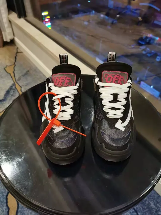 Off-White Black Industrial Design Sole Chunky Sneakers 5