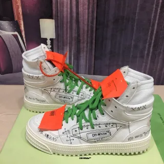 Off-White Green High-Top Deconstructed Lifestyle Sneakers