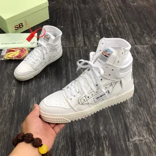 Off-White High-Top Industrial-Label Lifestyle Sneakers