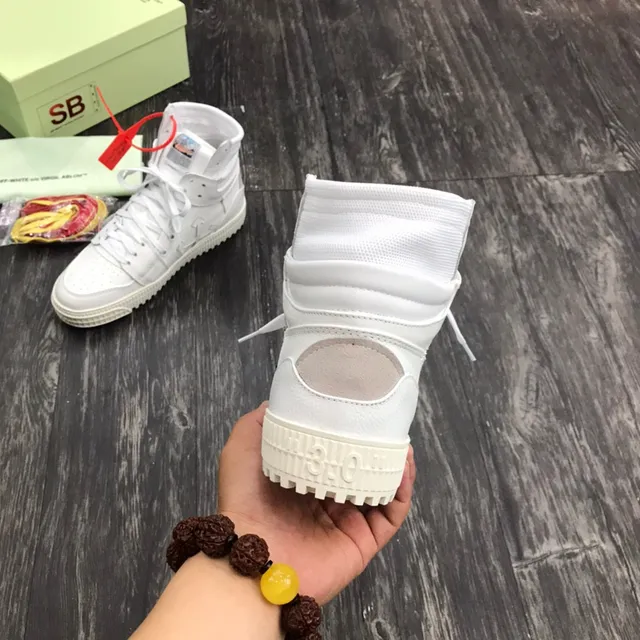 Off-White High-Top Industrial-Label Lifestyle Sneakers 2