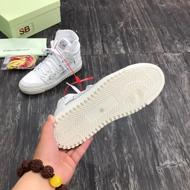Off-White High-Top Industrial-Label Lifestyle Sneakers 3