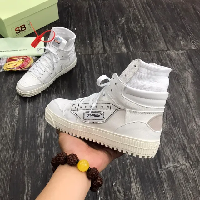 Off-White High-Top Industrial-Label Lifestyle Sneakers 4