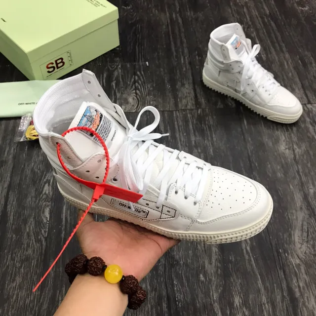 Off-White High-Top Industrial-Label Lifestyle Sneakers 7