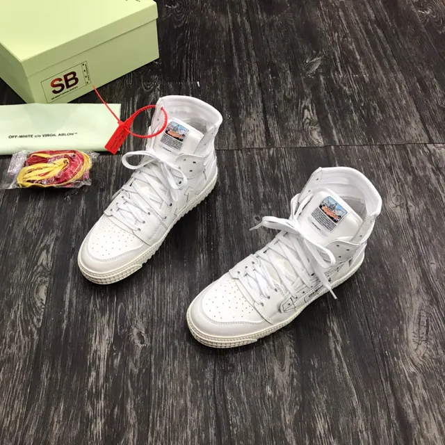 Off-White High-Top Industrial-Label Lifestyle Sneakers 8
