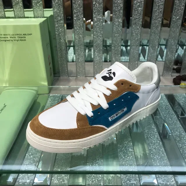 Off-White 生活方式运动鞋 棕色 镶板鞋面 Zip-Tie 细节 生活方式运动鞋 4