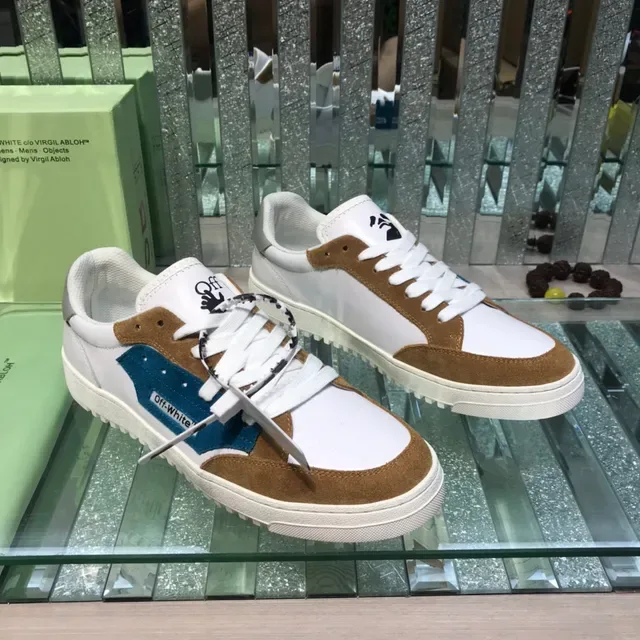 Off-White 生活方式运动鞋 棕色 镶板鞋面 Zip-Tie 细节 生活方式运动鞋 7