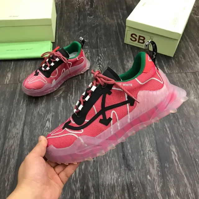 Off-White গোলাপি কালো ট্রান্সলুসেন্ট সোল ইন্ডাস্ট্রিয়াল জিপ-টাই লেসিং চাঙ্কি স্নিকার 5