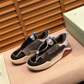 Off-White Runner Black Gray White Purple Blue Chunky Sneakers