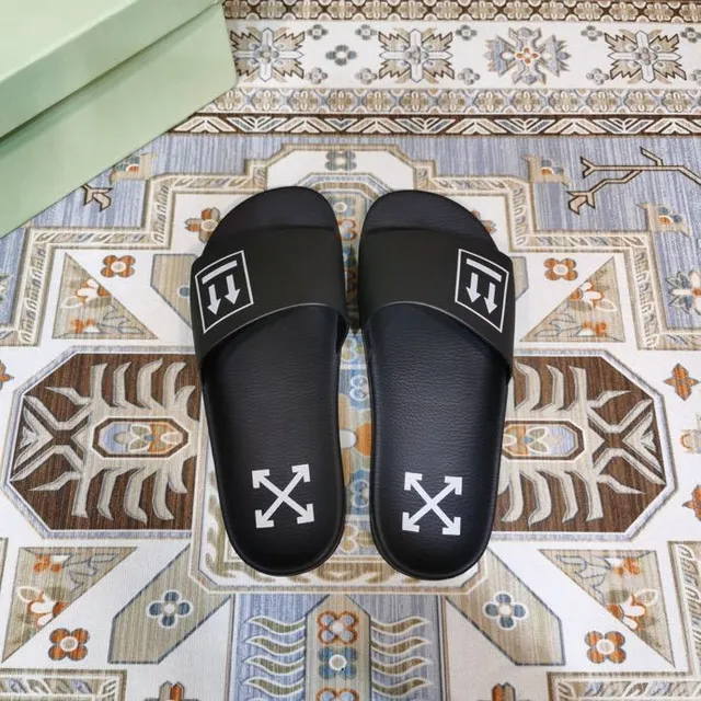 Off-White Slide Preto Industrial Gráfico Sapatilhas 5