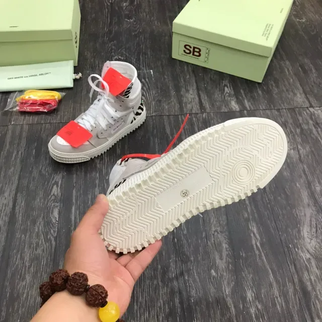 Off-White The Ten Gray High-Top Ridged Sole Chunky Sneakers 2