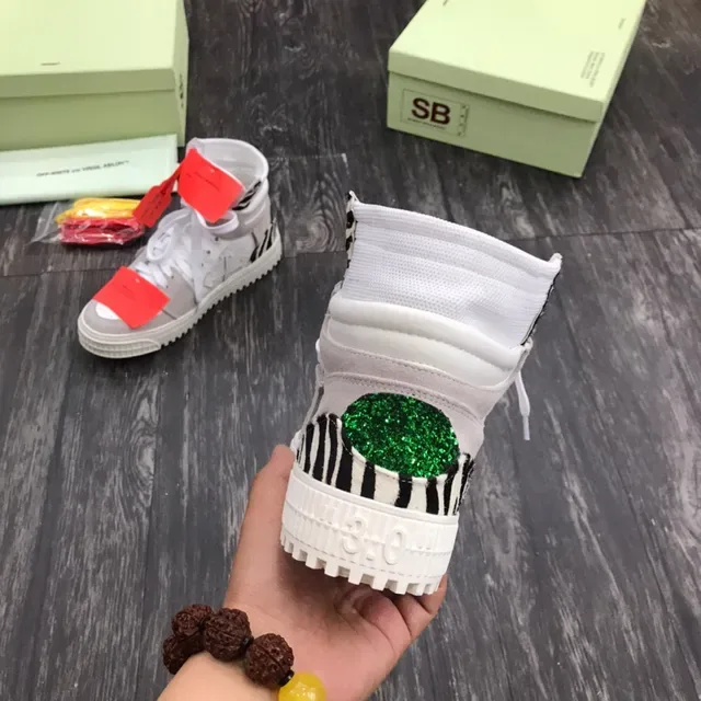 Off-White The Ten Gray High-Top Ridged Sole Chunky Sneakers 3