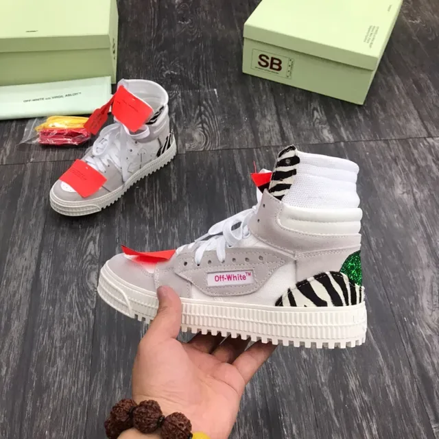Off-White The Ten Gray High-Top Ridged Sole Chunky Sneakers 4