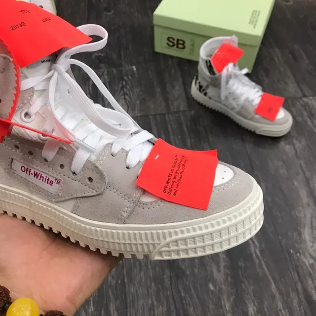 Off-White The Ten Gray High-Top Ridged Sole Chunky Sneakers 5