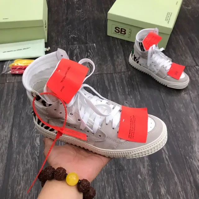 Off-White The Ten Gray High-Top Ridged Sole Chunky Sneakers 6