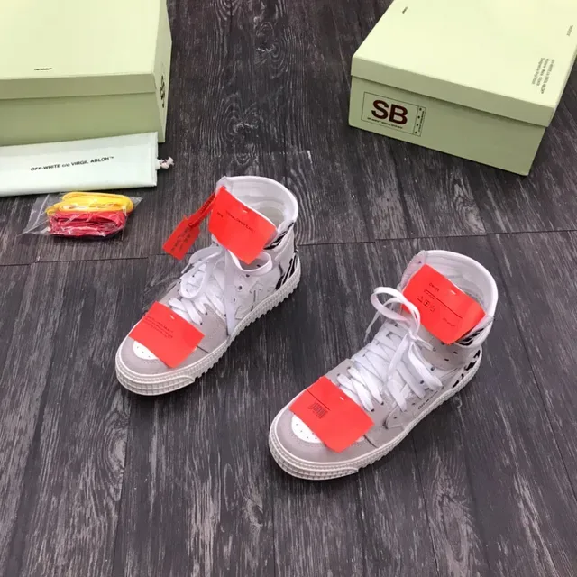 Off-White The Ten Gray High-Top Ridged Sole Chunky Sneakers 7