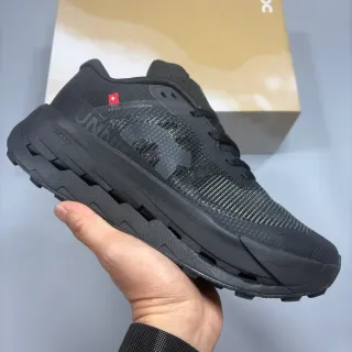 On Black Monochromatic Engineered Mesh Upper Sneakers