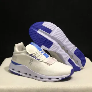 On Cloudmonster Off-White and Royal Blue Lifestyle Sneakers