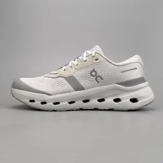 On Gray White Engineered Mesh Upper Open Hexagonal CloudTec Pods Running Shoes