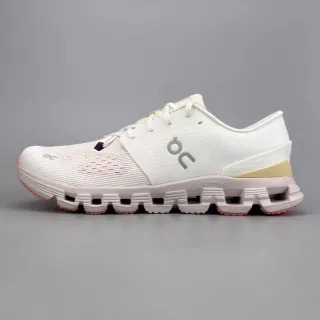 On White Yellow Engineered Knit Upper Segmented CloudTec Midsole Sneakers