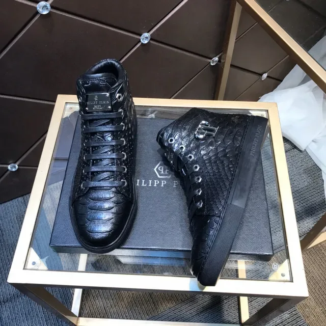 Philipp Plein High-Top Croc-Embossed Black Lifestyle Sneakers 7